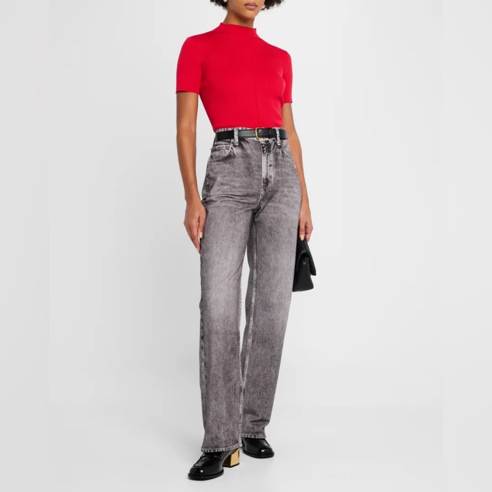 Rag & Bone Miramar Shea Relaxed Straight Jeans in Raven